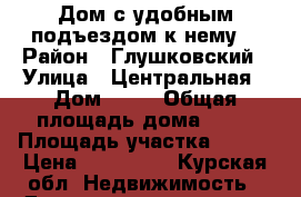 Дом с удобным подъездом к нему  › Район ­ Глушковский › Улица ­ Центральная › Дом ­ 35 › Общая площадь дома ­ 56 › Площадь участка ­ 350 › Цена ­ 970 000 - Курская обл. Недвижимость » Дома, коттеджи, дачи продажа   . Курская обл.